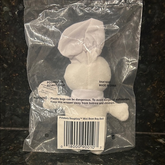 Vgt Pillsbury Doughboy mini bean bag plush doll. “Poppin Fresh” 1999 - Picture 2 of 5